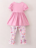 Pink Girls Farm Animals Bell Bottoms outfit - 5