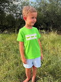 Toddler Boys Summer Crocodile Embroidered Plaid Shorts Set - 5