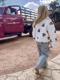 Cherry Plush Jacket for Girls – Zip-Up Winter Coat - 3