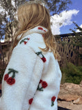 Cherry Plush Jacket for Girls – Zip-Up Winter Coat - 2