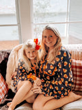 Halloween Candy Corn Mommy and Me Pajama Set Matching Lounge Set - 1