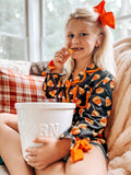 Halloween Candy Corn Mommy and Me Pajama Set Matching Lounge Set - 4