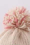Rainbow hand embroidered pom pom beanie hat - 4