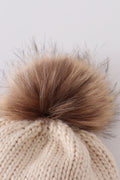Hand embroidered pom pom beanie hat mommy&me - 4