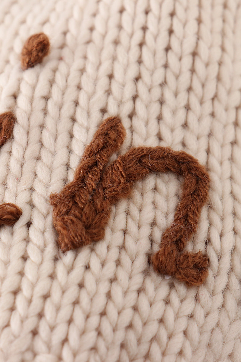Hand embroidered pom pom beanie hat mommy&me - 5