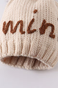 Hand embroidered pom pom beanie hat mommy&me - 6