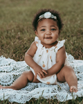 Ivy Flutter Sleeve Bubble Romper - Buttercup Bloom - 1