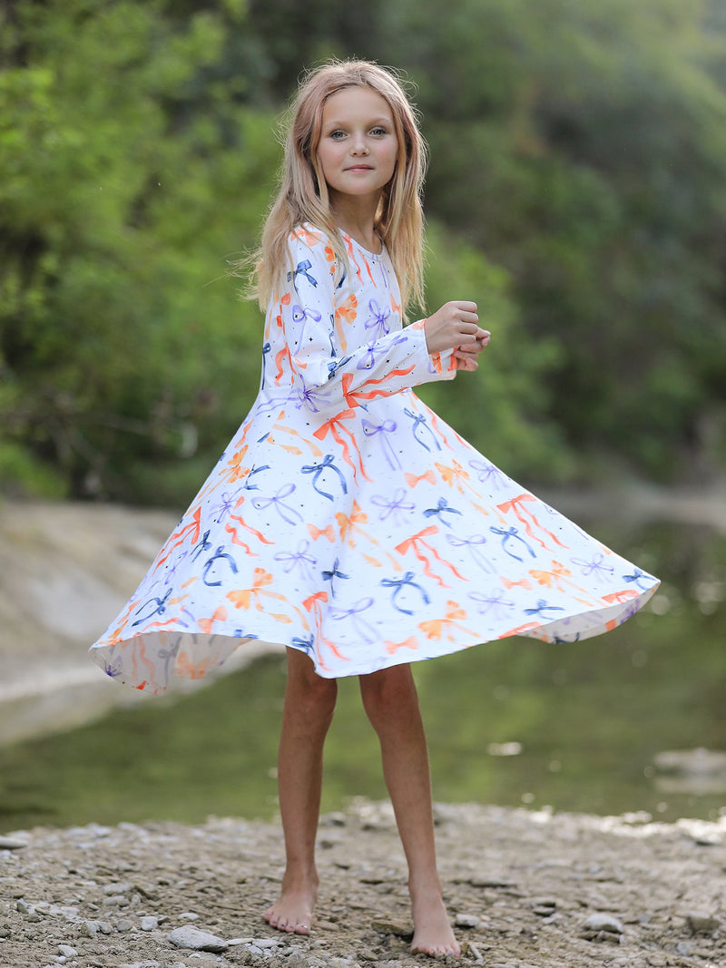 Halloween Bow Spring and Summer Girls Dress - 3