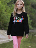 Halloween Black Top + Pink Bell Bottoms - 5