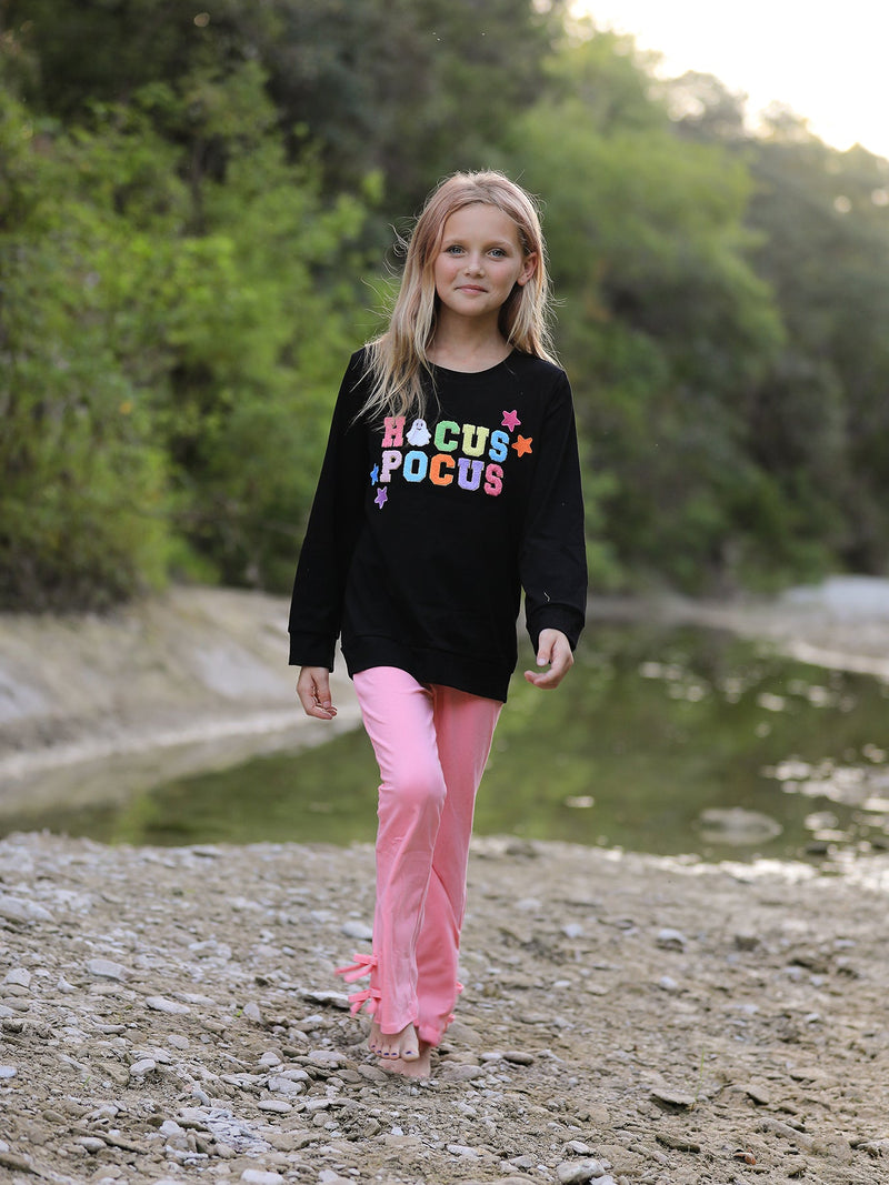 Halloween Black Top + Pink Bell Bottoms - 3