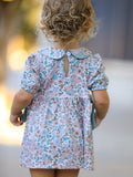 Sage Green Floral Smocked Girl Bloomer Set - 6