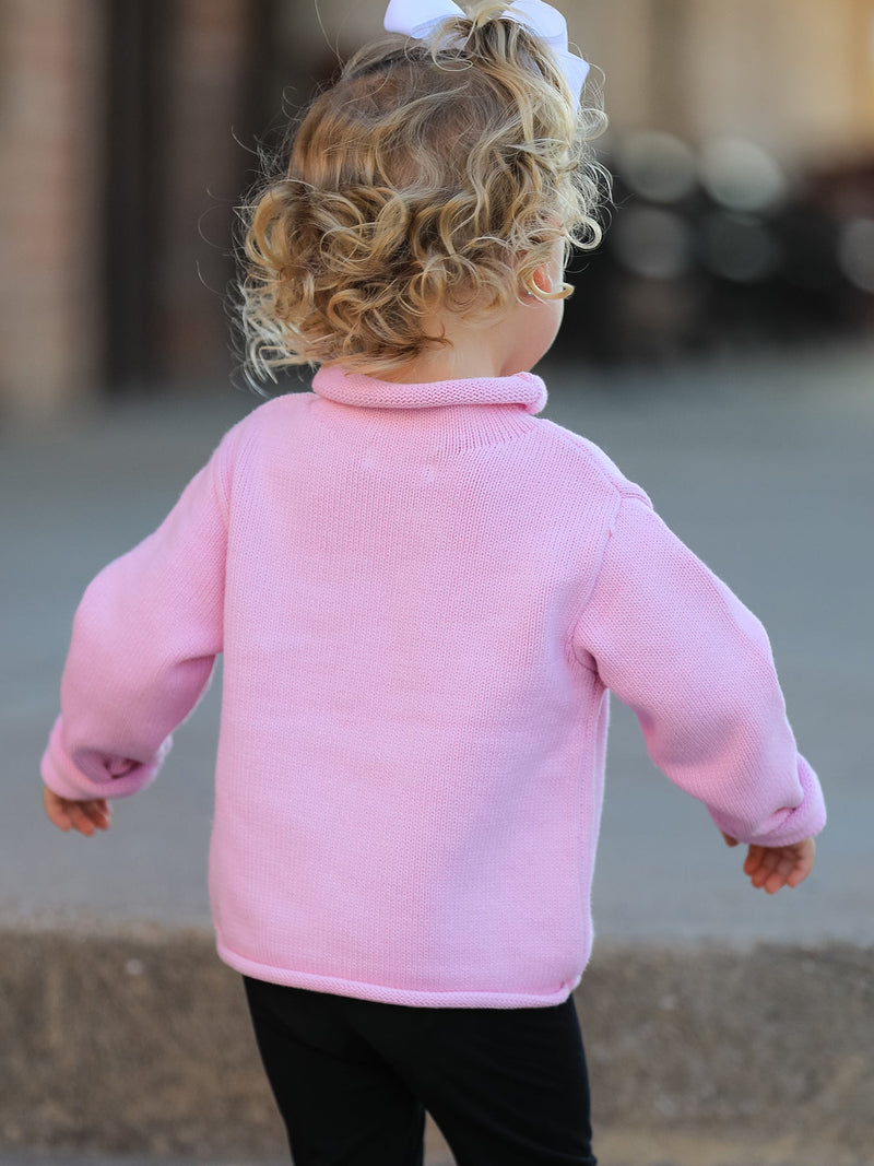 Girls Ghost Bow Knit Sweater Halloween Cute Embroidered Pullover - 5