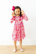 Dino Kisses L/S Pocket Twirl Dress - 2