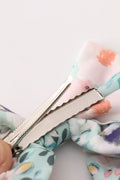 Green garden serenity print girl piggie hair bow - 3