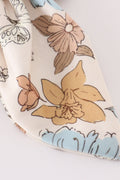 Floral print 1pc hair bow - 2