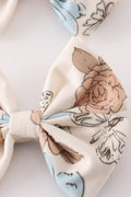 Floral print 2pc hair bow - 2