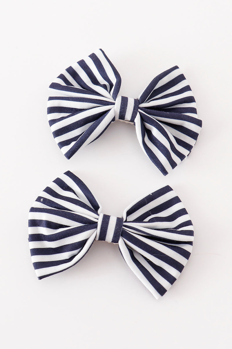 Orange piggie hair bow - 1