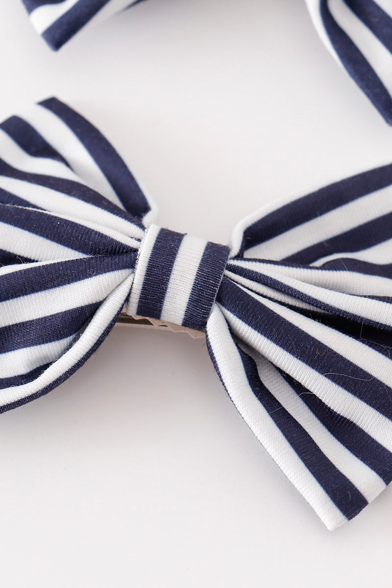 Orange piggie hair bow - 2