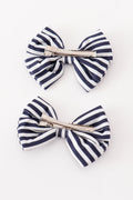 Orange piggie hair bow - 3