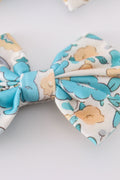 Blue aqua meadow girl piggie hair bow - 2