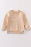 Gray thankful fleece mom&me sweatshirt - 2