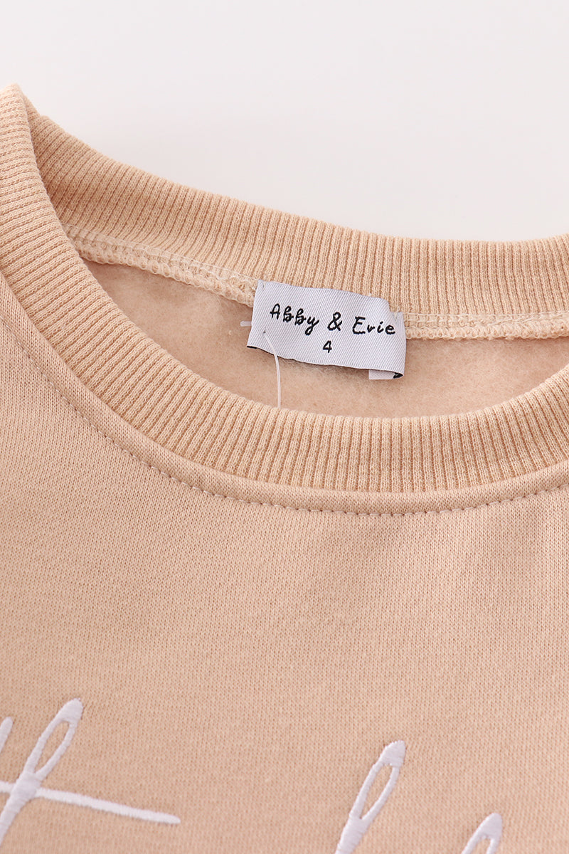 Gray thankful fleece mom&me sweatshirt - 3