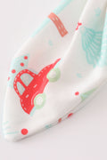 Christmas tree car print hair sailor bow - 3