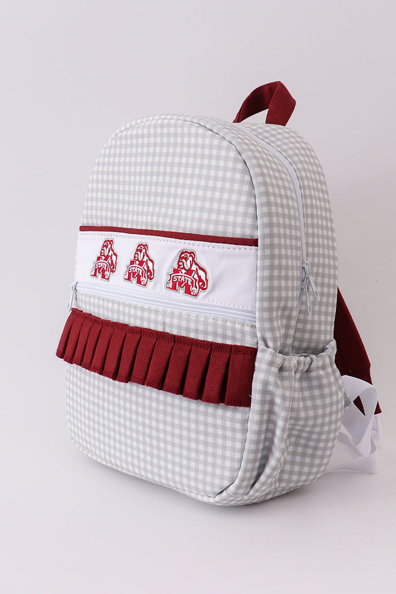 Mississippi state bulldogs embroidery girl backpack - 4