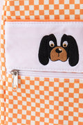Orange Tennessee embroidery checkered backpack - 2