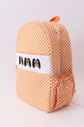 Orange Tennessee embroidery checkered backpack - 3
