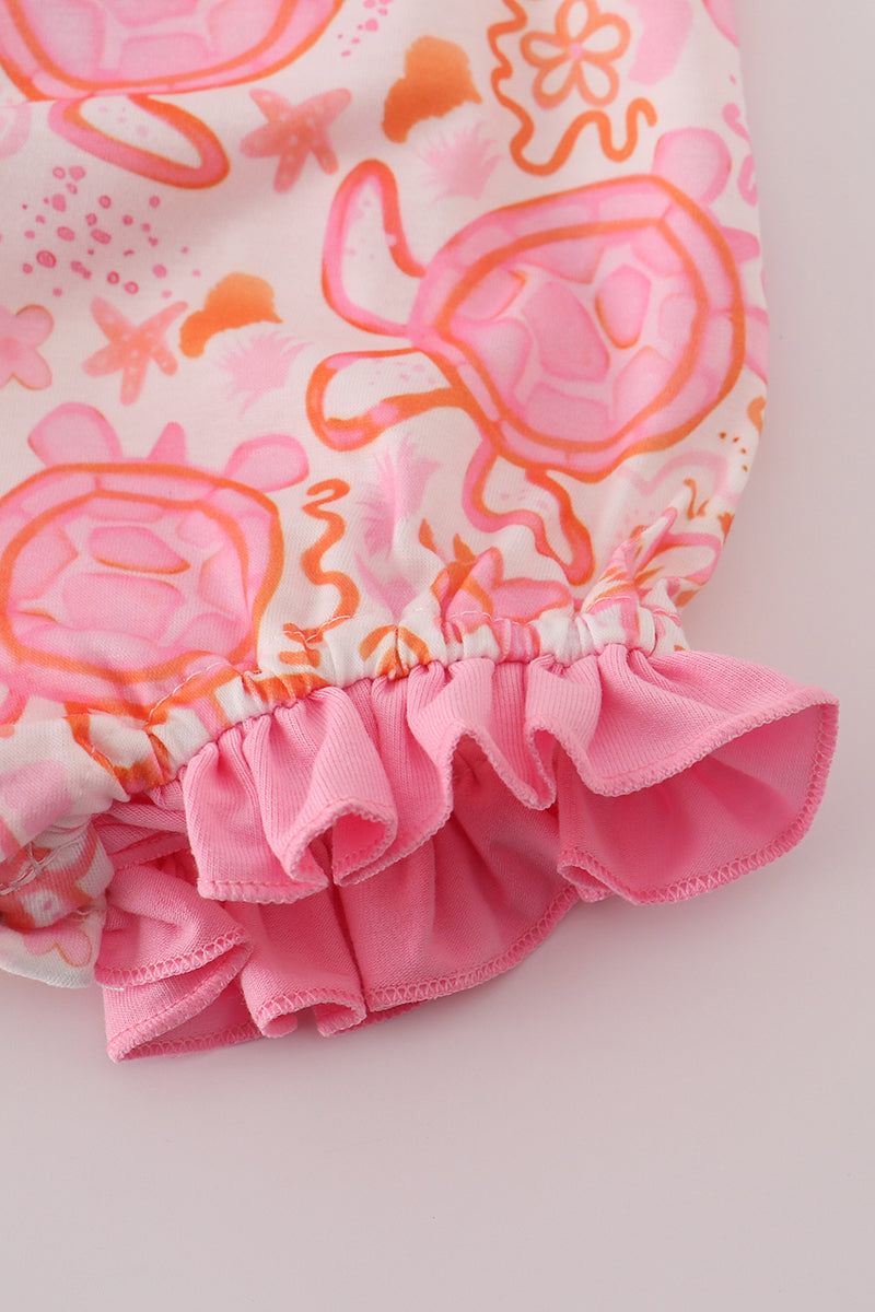 Pink Floral Ruffle Bubble - 3