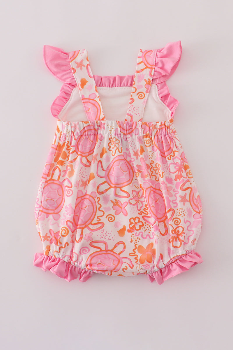 Pink Floral Ruffle Bubble - 4