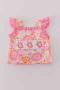 Pink Floral Ruffle Bubble - 5