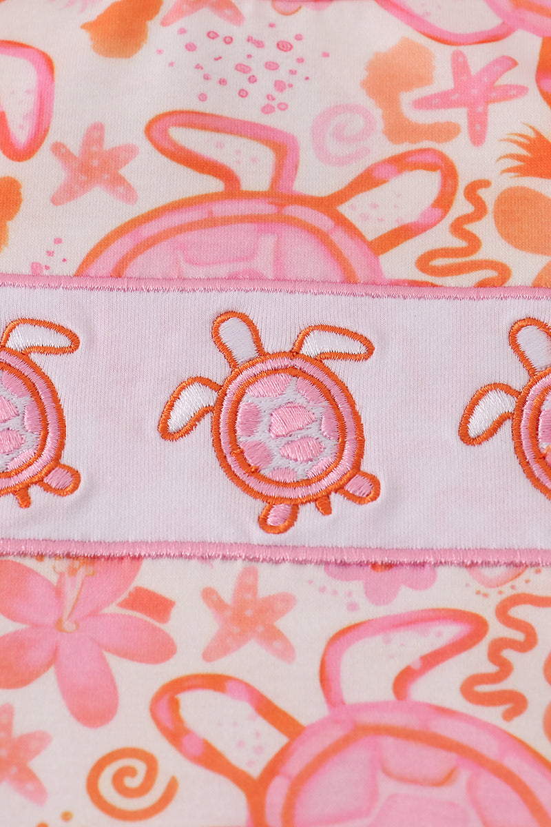 Pink Floral Ruffle Shorts Set - 2