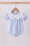 Blue Gingham Lace Bubble - 1