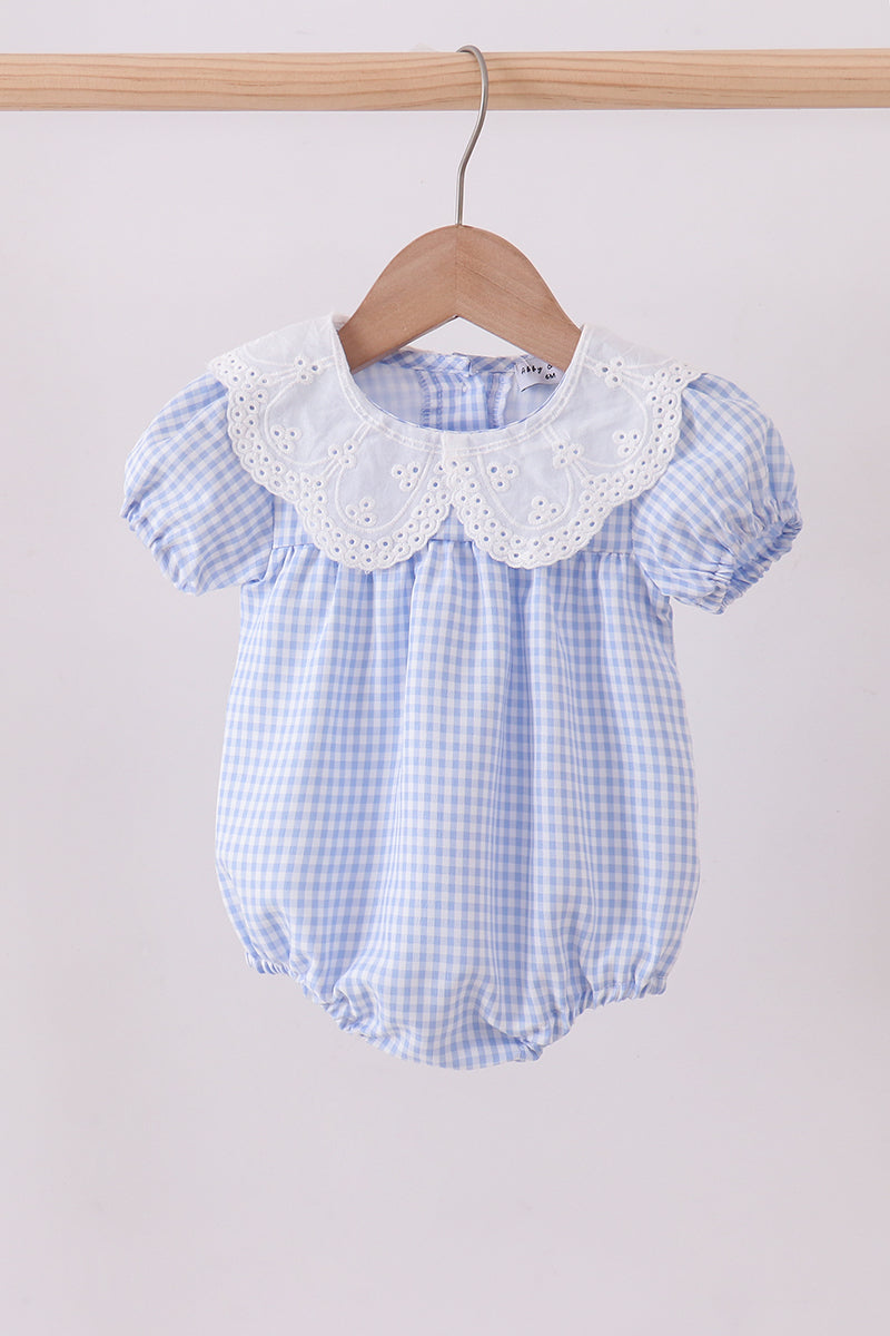 Blue Gingham Lace Bubble - 1