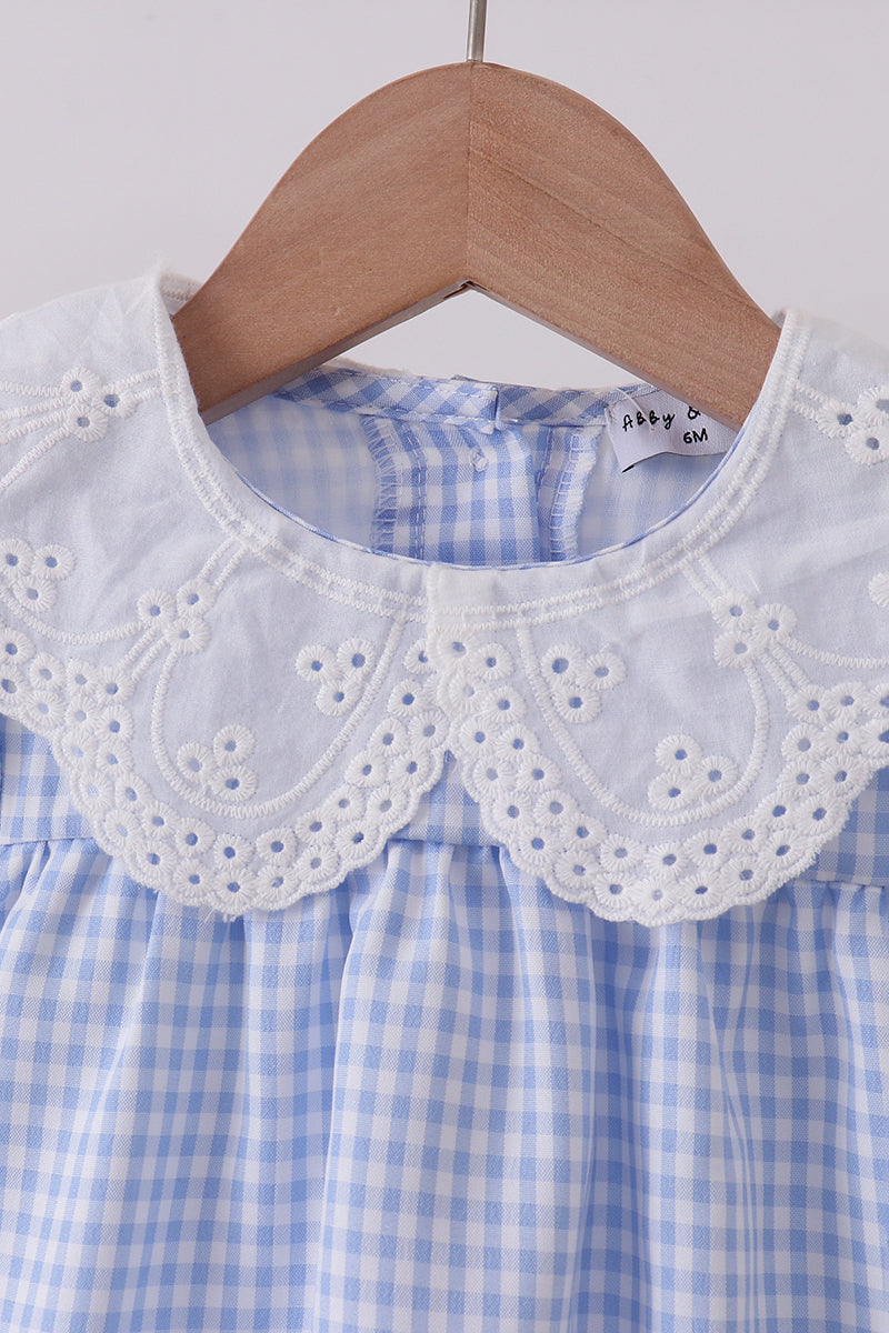Blue Gingham Lace Bubble - 2