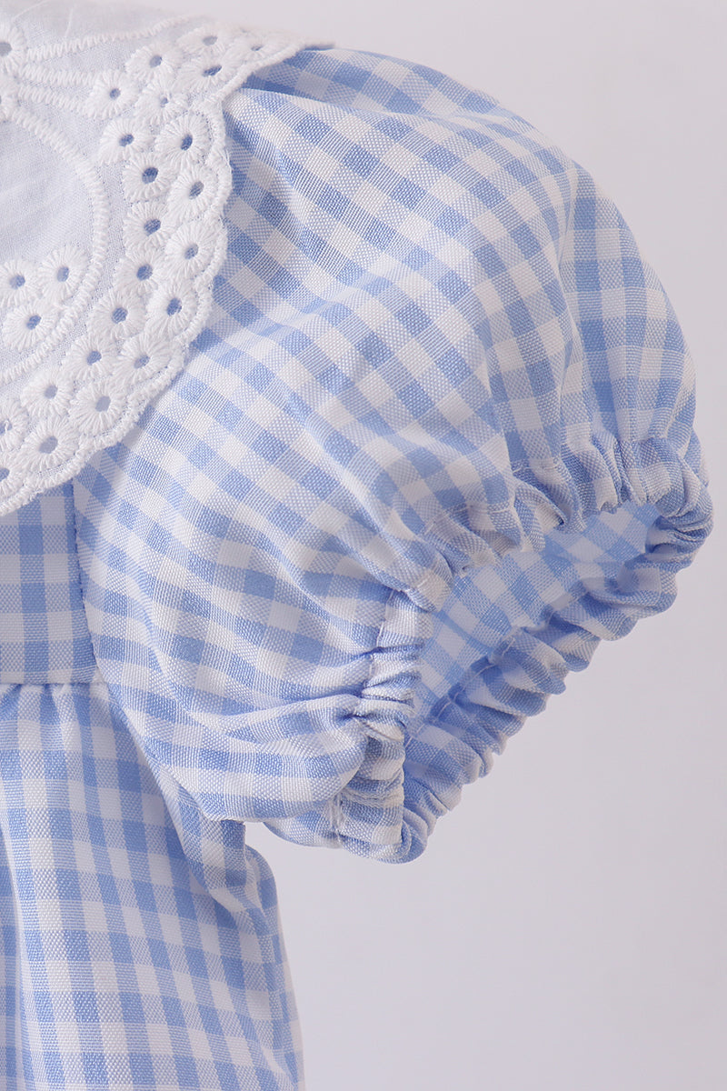 Blue Gingham Lace Bubble - 3