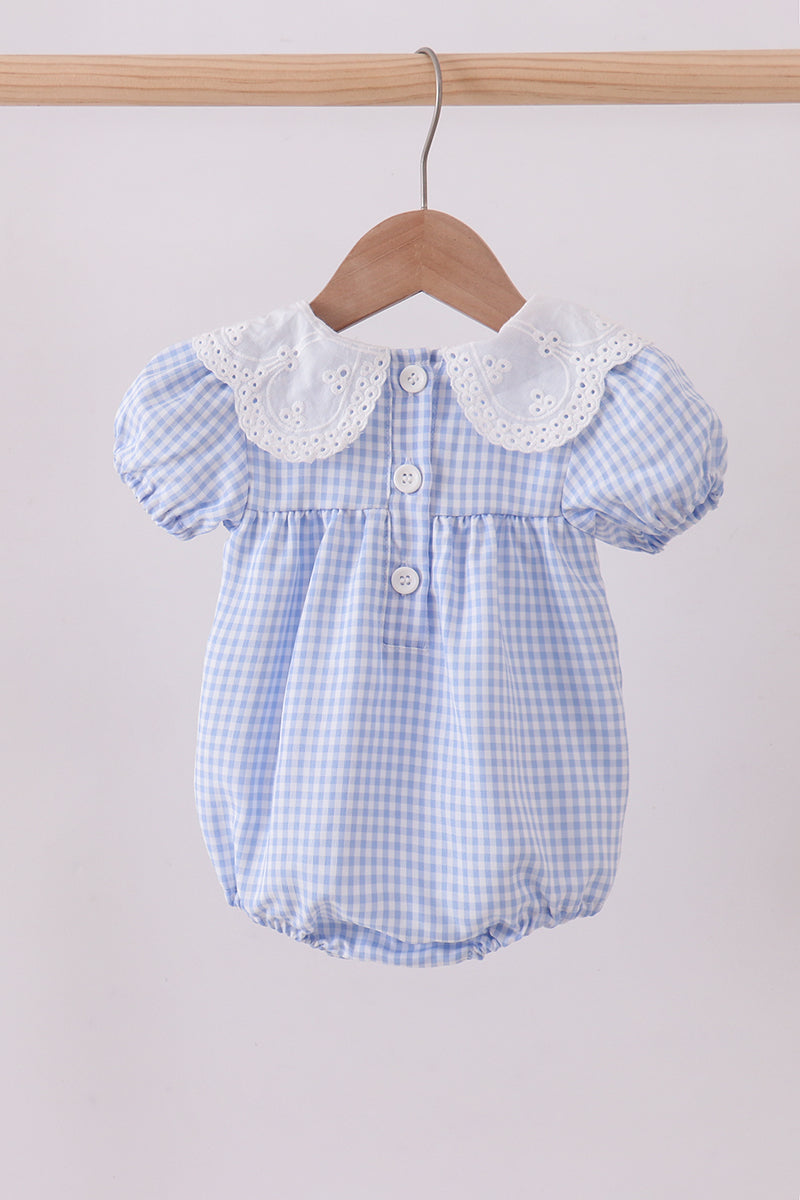Blue Gingham Lace Bubble - 5