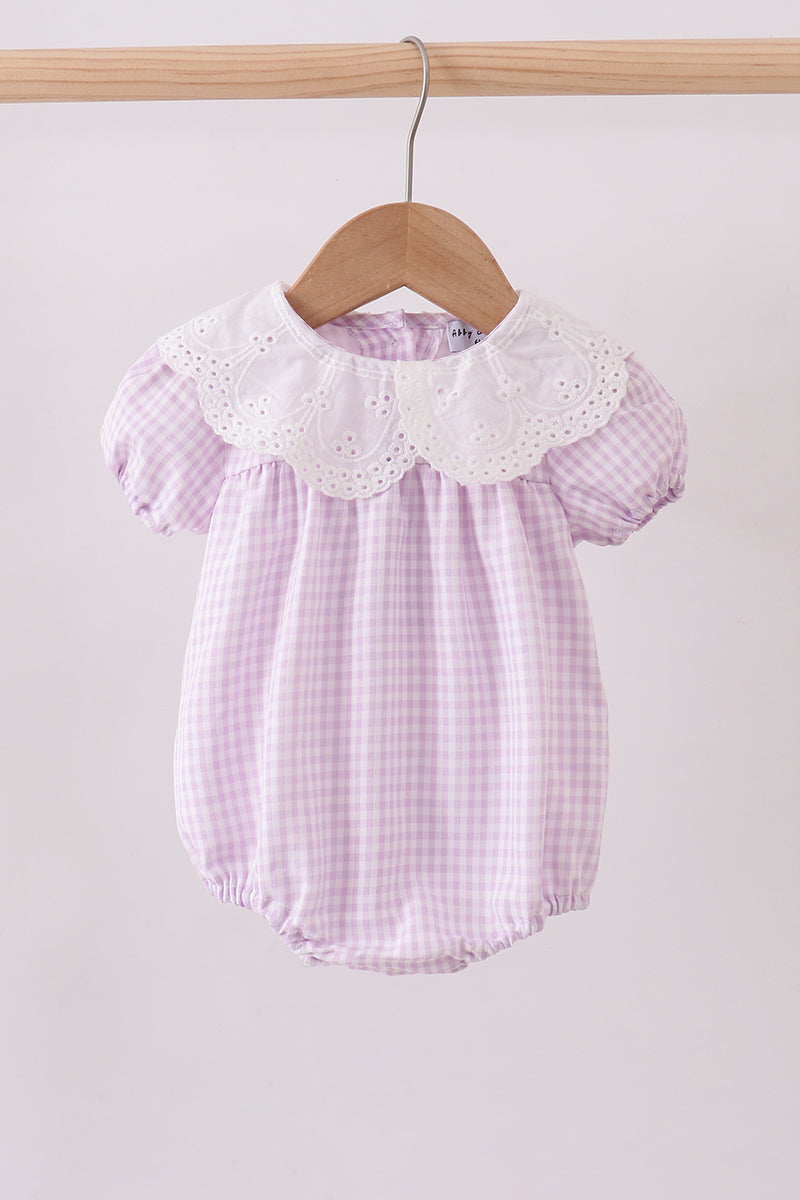 Purple Gingham Lace Bubble - 1