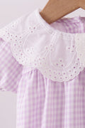 Purple Gingham Lace Bubble - 2
