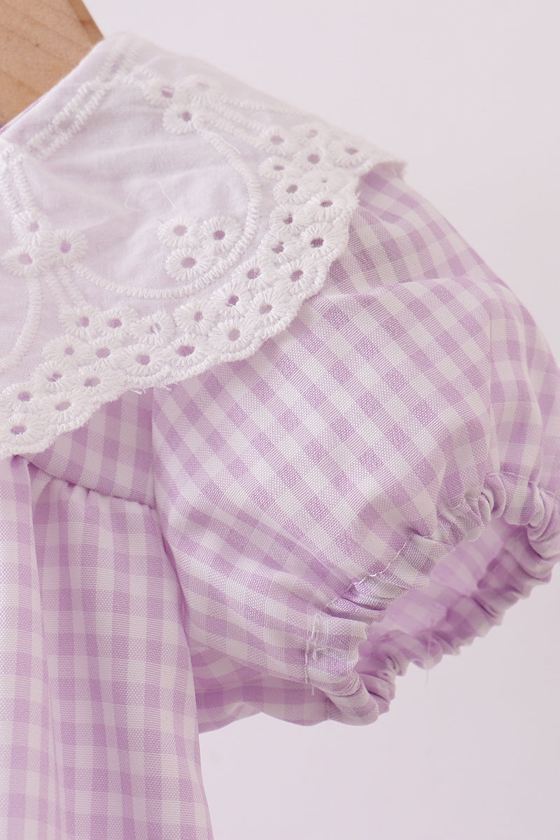 Purple Gingham Lace Bubble - 3