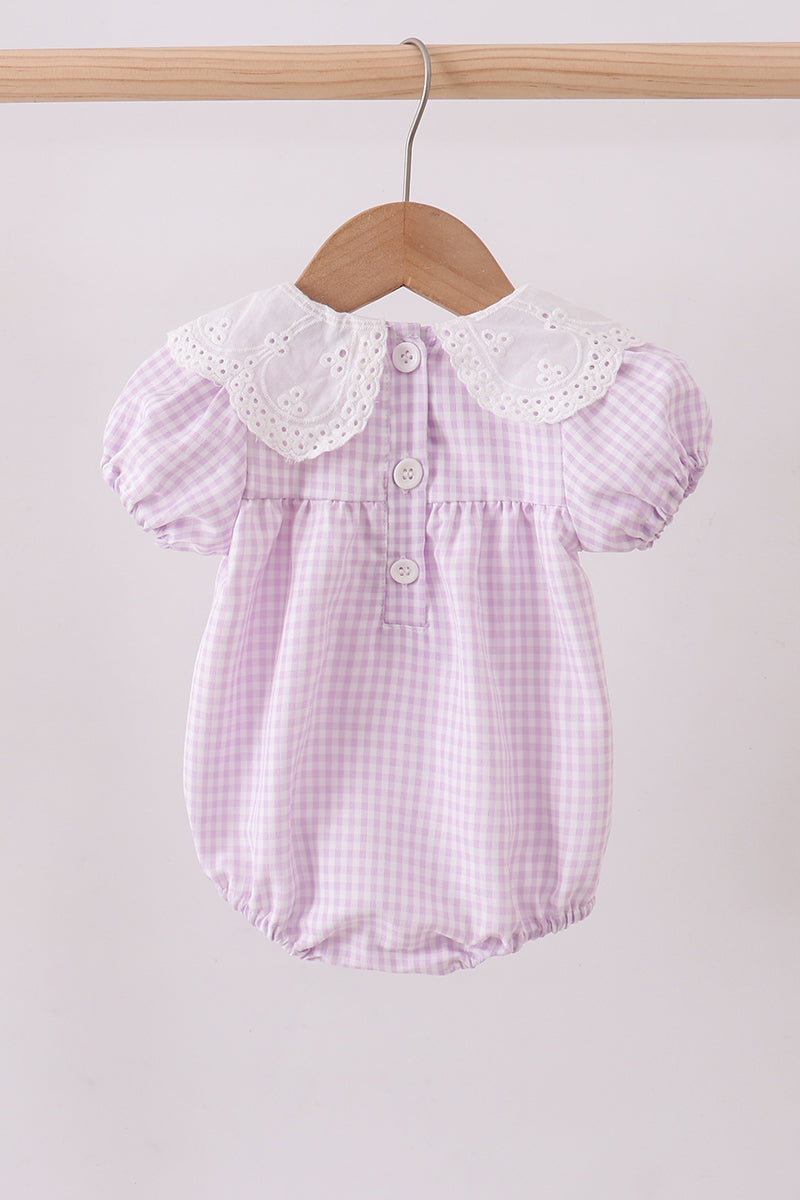 Purple Gingham Lace Bubble - 4