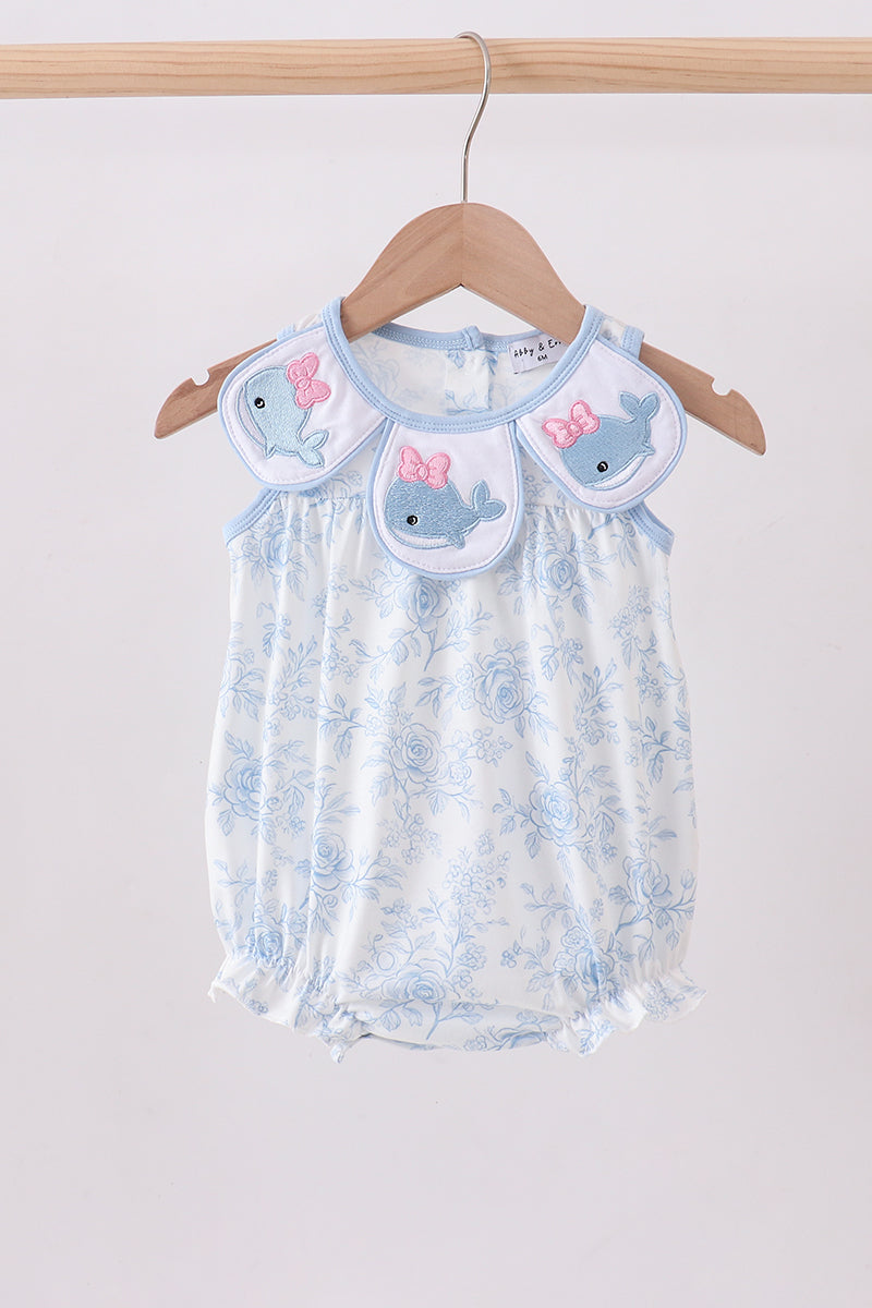 Blue Whale Embroidered Bubble - 1
