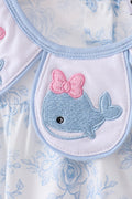 Blue Whale Embroidered Bubble - 2