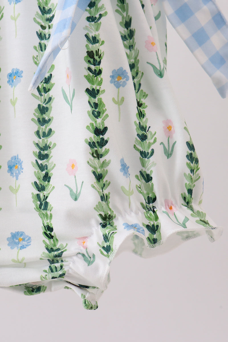 Green Floral Ruffle Bubble - 4