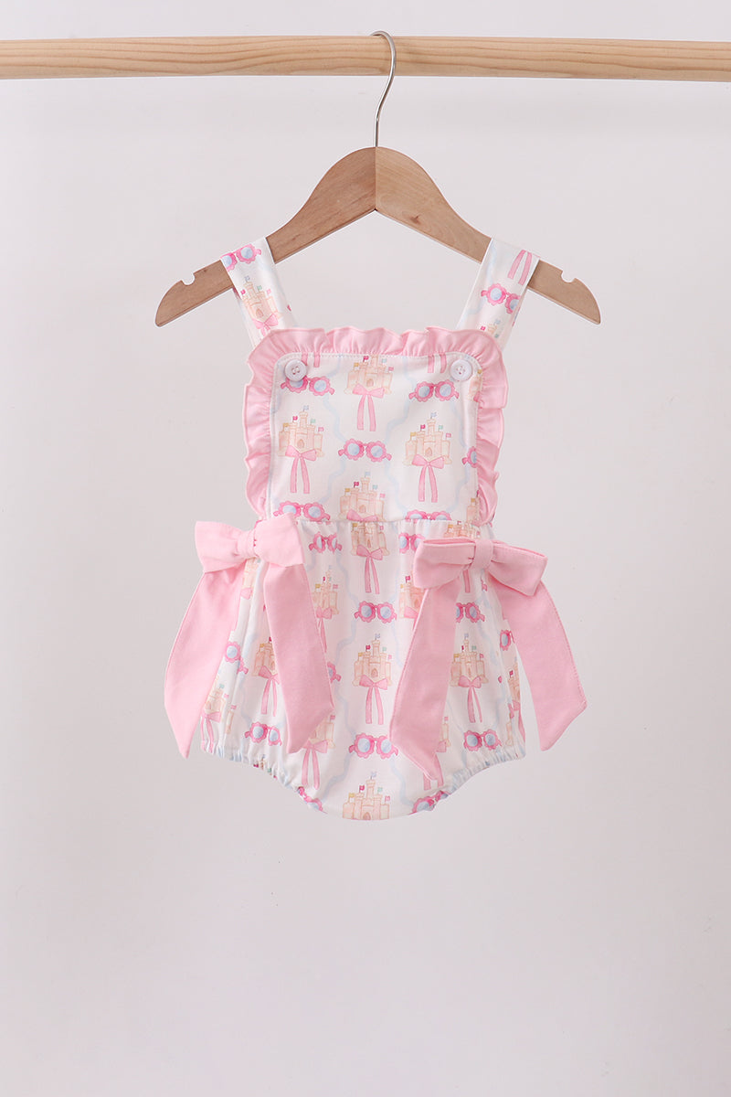 Pink bow castle ruffle bubble - 1