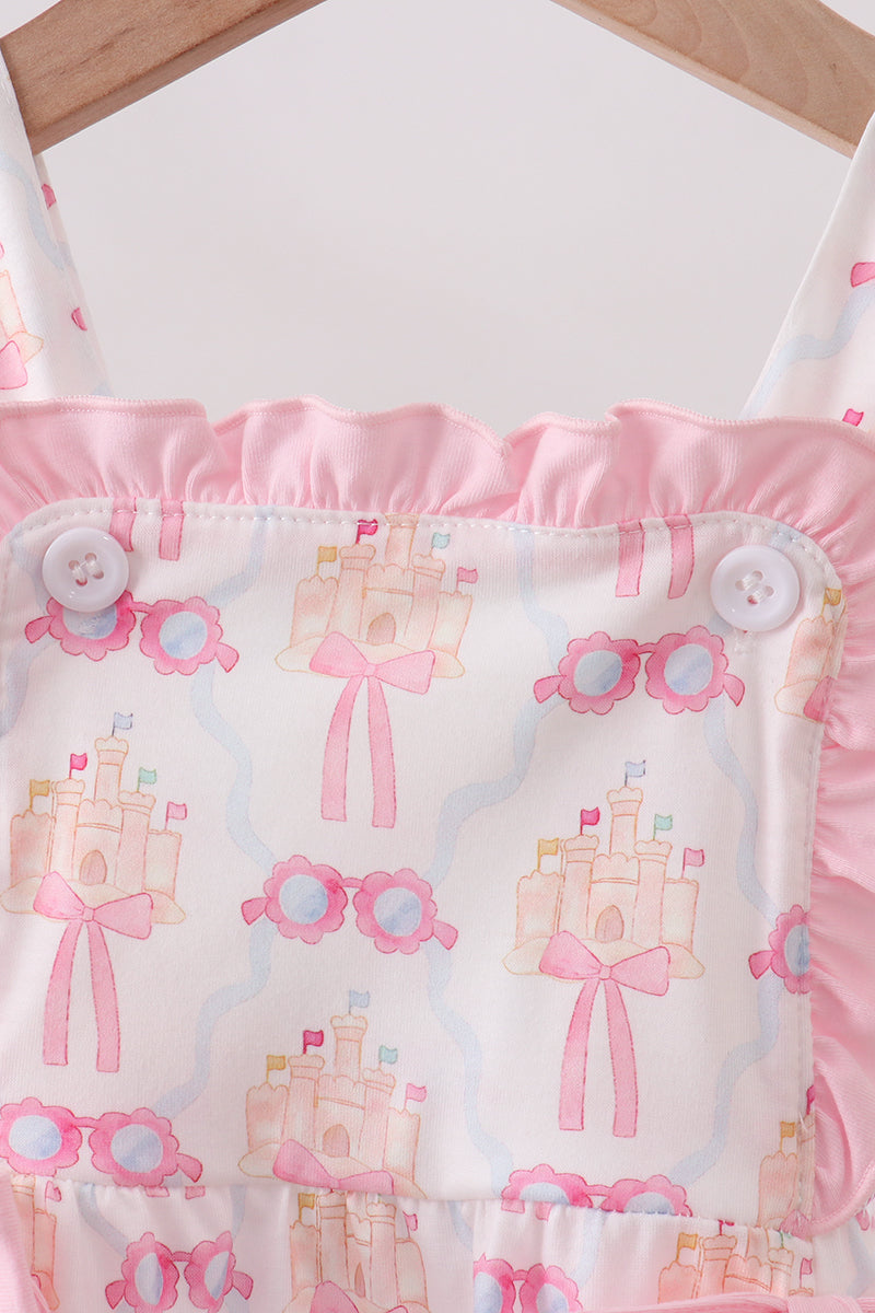Pink bow castle ruffle bubble - 2