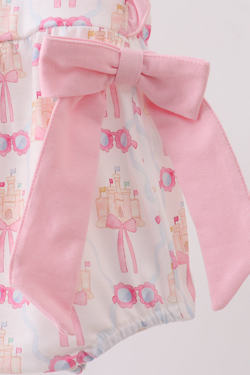 Pink bow castle ruffle bubble - 3