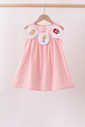 Pink Princess Embroidered Jacquard Dress - 2